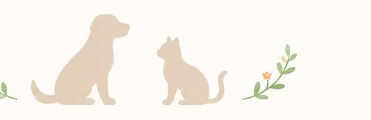 犬と猫のシルエット